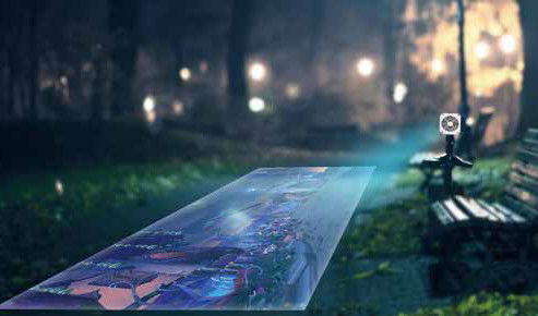 سعر جيد 1000lm محمول 3D ميني بيكو بروجكتر لغرفة النوم الحديقة 120 بوصة مقاوم للماء الانترنت